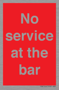 No service at the bar